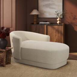 Carmen Chunky Chenille Chaise Longue - thumbnail 1