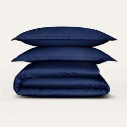 Hotel Cotton Sateen 400 Thread Count Duvet Cover & Pillowcase Set - thumbnail 3