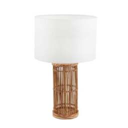 Sorbus Natural Ribbed Table Lamp - thumbnail 2