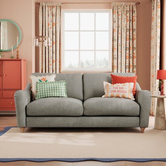 Hattie Slub Faux Linen 3 Seater Sofa - image 1