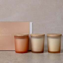 Serenity Tranquil Set of 3 Flow, Balance & Breathe Votive Candles - thumbnail 3