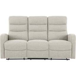 Rena Tonal Faux Linen Manual Recliner 3 Seater Sofa - thumbnail 4