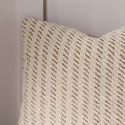 Jute Stripe Cotton Square Cushion Cover - thumbnail 2