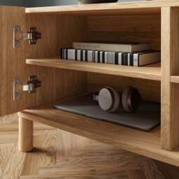 "Hatton Extra Wide TV Unit For TVs Up To 75"", Oak Effect" - thumbnail 4