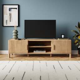 "Hatton Extra Wide TV Unit For TVs Up To 75"", Oak Effect"