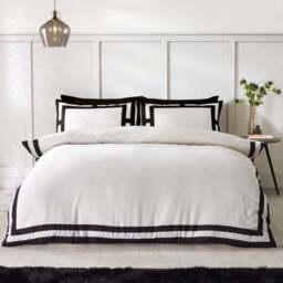 Catherine Lansfield So Soft Mono Panel Duvet Cover & Pillowcase Set - thumbnail 3