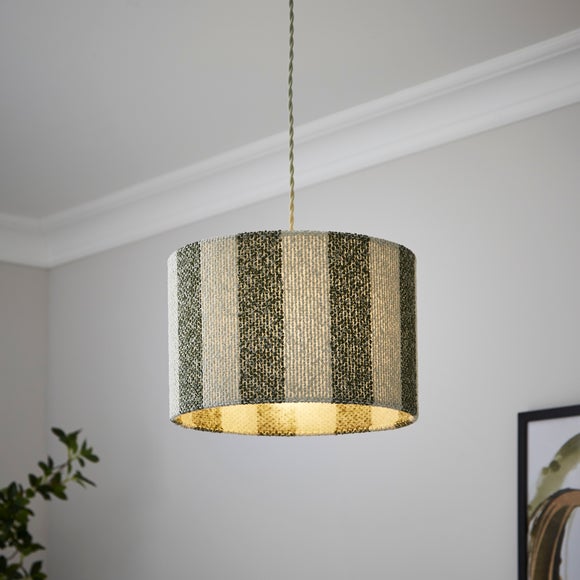 Beatrice Boucle Stripe Easy Fit Drum Lamp Shade - image 1