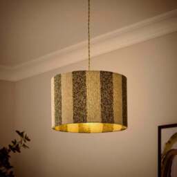 Beatrice Boucle Stripe Easy Fit Drum Lamp Shade - thumbnail 2