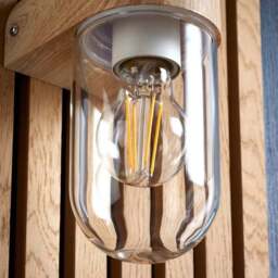 Wooden Outdoor Wall Light - thumbnail 2