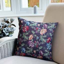 Daro Tapestry Blackcurrant Floral Square Cushion - thumbnail 1