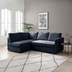 Miller Corner Double Sofa Bed, Chenille - thumbnail 2