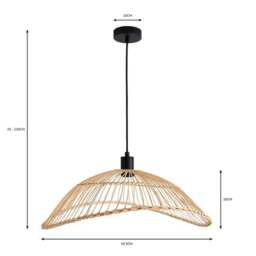 Elements Jaula Rattan Pendant Light - thumbnail 6