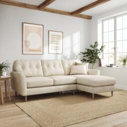 Sven Chunky Tonal Weave Large Corner Chaise Sofa - thumbnail 1