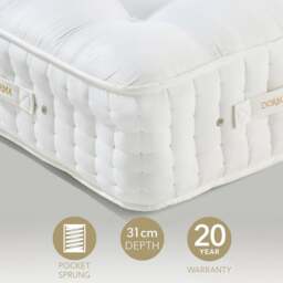 Dorma Natural 10000 Pocket Sprung Horsehair Split Tension Mattress - thumbnail 1