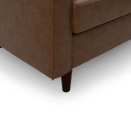 Zoe Faux Leather Corner Chaise - thumbnail 6