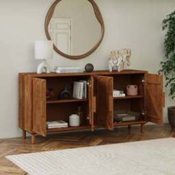 Khari 4 Door Large Sideboard, Mango Wood - thumbnail 2