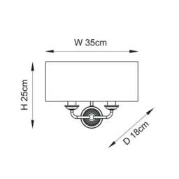 Vogue Sandringham 2 Light Wall Light - thumbnail 6