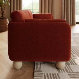 Armitage Chenille 2 Seater Sofa with Ball Feet - thumbnail 3