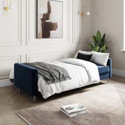 Kendall Quilted Velvet Clic Clac Storage Sofa Bed - thumbnail 1
