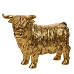 Hestia Gold Highland Cow Ornament - thumbnail 1