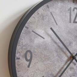 Concrete Effect Industrial Wall Clock - thumbnail 2