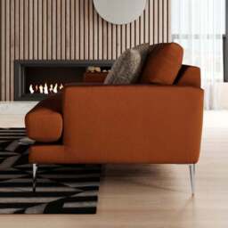 Lawson Matte Plush Velvet 3 Seater Sofa - thumbnail 2
