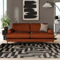 Lawson Matte Plush Velvet 3 Seater Sofa - thumbnail 1