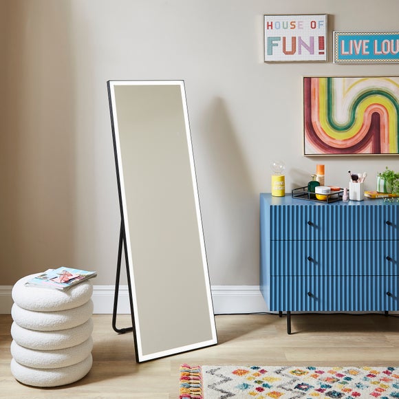 Rectangle Light Up Full Length Free Standing Cheval Mirror - image 1