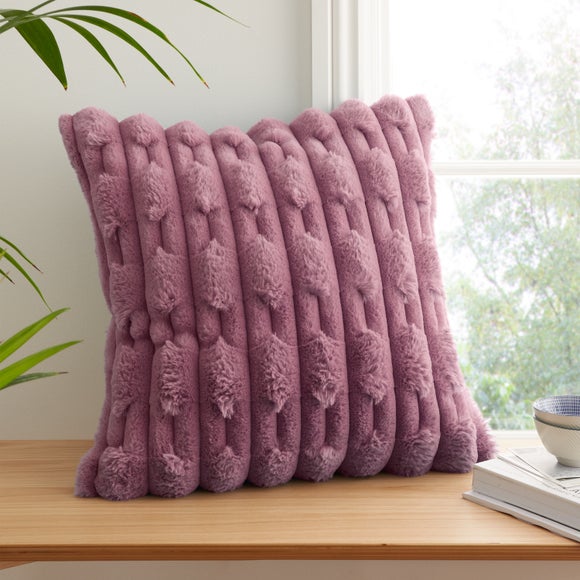 Bianca So Soft Carved Faux Fur Square Cushion - image 1