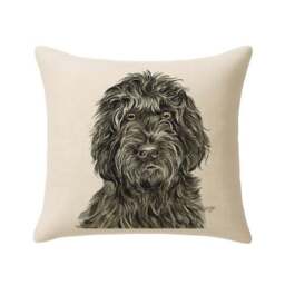 Christine Varley Black Cockapoo Square Cushion - thumbnail 3