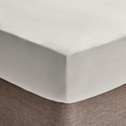 Super Soft Ivory Recycled Polyester Fitted Sheet - thumbnail 1