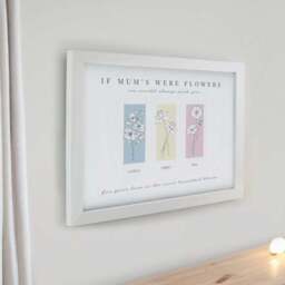 Personalised Birth Flower Family of 3 Framed Print - thumbnail 2