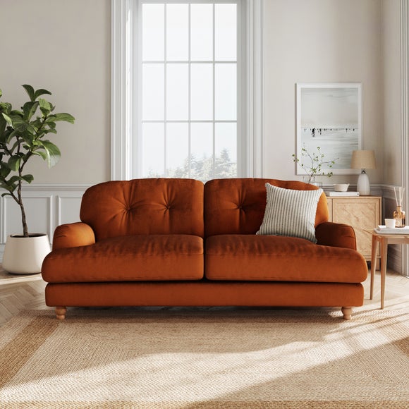 Martha Matte Plush Velvet 3 Seater Sofa - image 1