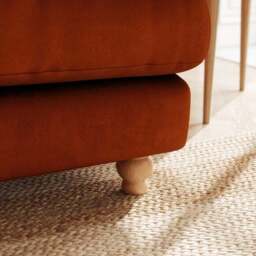 Martha Matte Plush Velvet 3 Seater Sofa - thumbnail 4