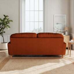 Martha Matte Plush Velvet 3 Seater Sofa - thumbnail 3