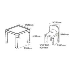 Liberty House Kids Plastic Table And One Chair Set - thumbnail 6