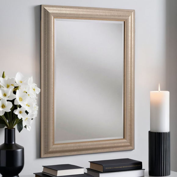 Yearn Textured Rectangle Wall Mirror - image 1