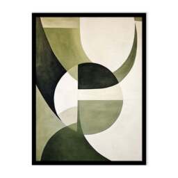 Green Geometric Abstract Framed Print - thumbnail 2
