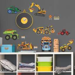 Speed Limit Construction Vehicles Wall Stickers - thumbnail 1