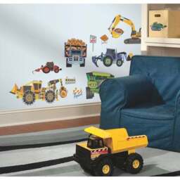 Speed Limit Construction Vehicles Wall Stickers - thumbnail 2