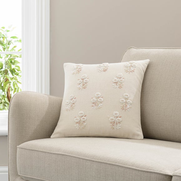 French Knot Floral Cushion Cover - image 1