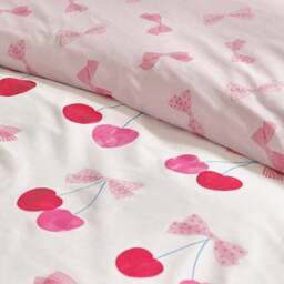 Catherine Lansfield Cherries and Bows Polycotton Duvet Cover & Pillowcase Set - thumbnail 4