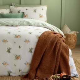 Wylder Nature Pumpkin Spice 100% Brushed Cotton Duvet Cover and Pillowcase Set - thumbnail 3
