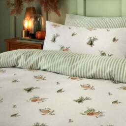 Wylder Nature Pumpkin Spice 100% Brushed Cotton Duvet Cover and Pillowcase Set - thumbnail 2