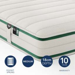 Jay-Be Natural Bamboo E-Pocket Kids Hybrid Mattress - thumbnail 1