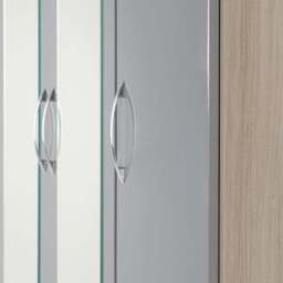 Nevada Triple 2 Drawer Wardrobe, Mirrored - thumbnail 6