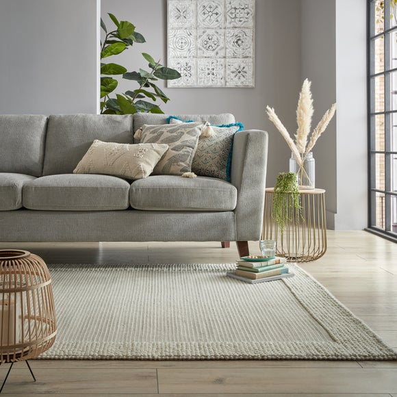 Pebble Wool Border Rug - image 1