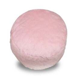 Kaikoo Pink Faux Fur Footstool - thumbnail 3