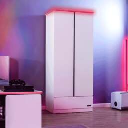 X Rocker Carbon Tek Wardrobe with Neo Fibre LED - thumbnail 1