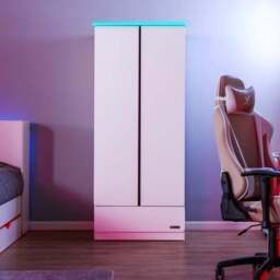 X Rocker Carbon Tek Wardrobe with Neo Fibre LED - thumbnail 2